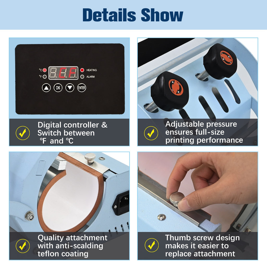 Máquina sublimadora de tazones y botellas  30 oz.