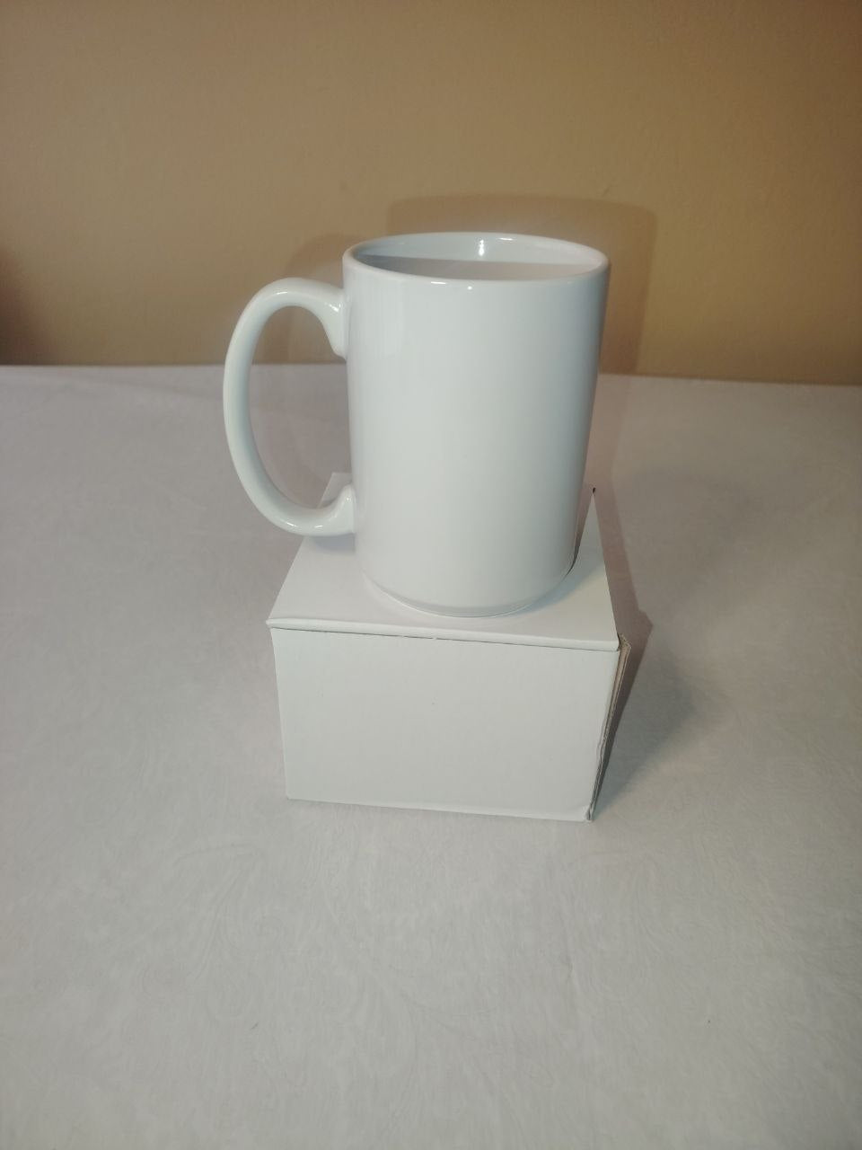 Taza cónica blanca 12 oz